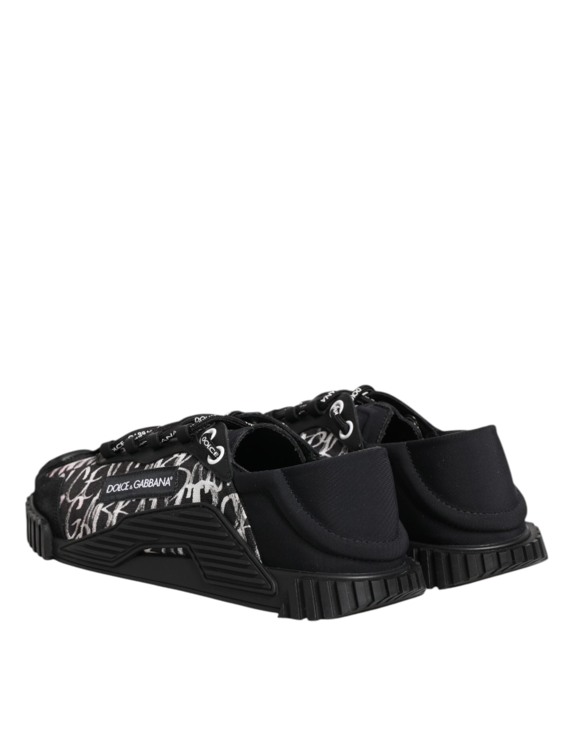 Dolce & Gabbana Black White NS1 Lace Up Low Top Sneakers Shoes LUNESCAPE