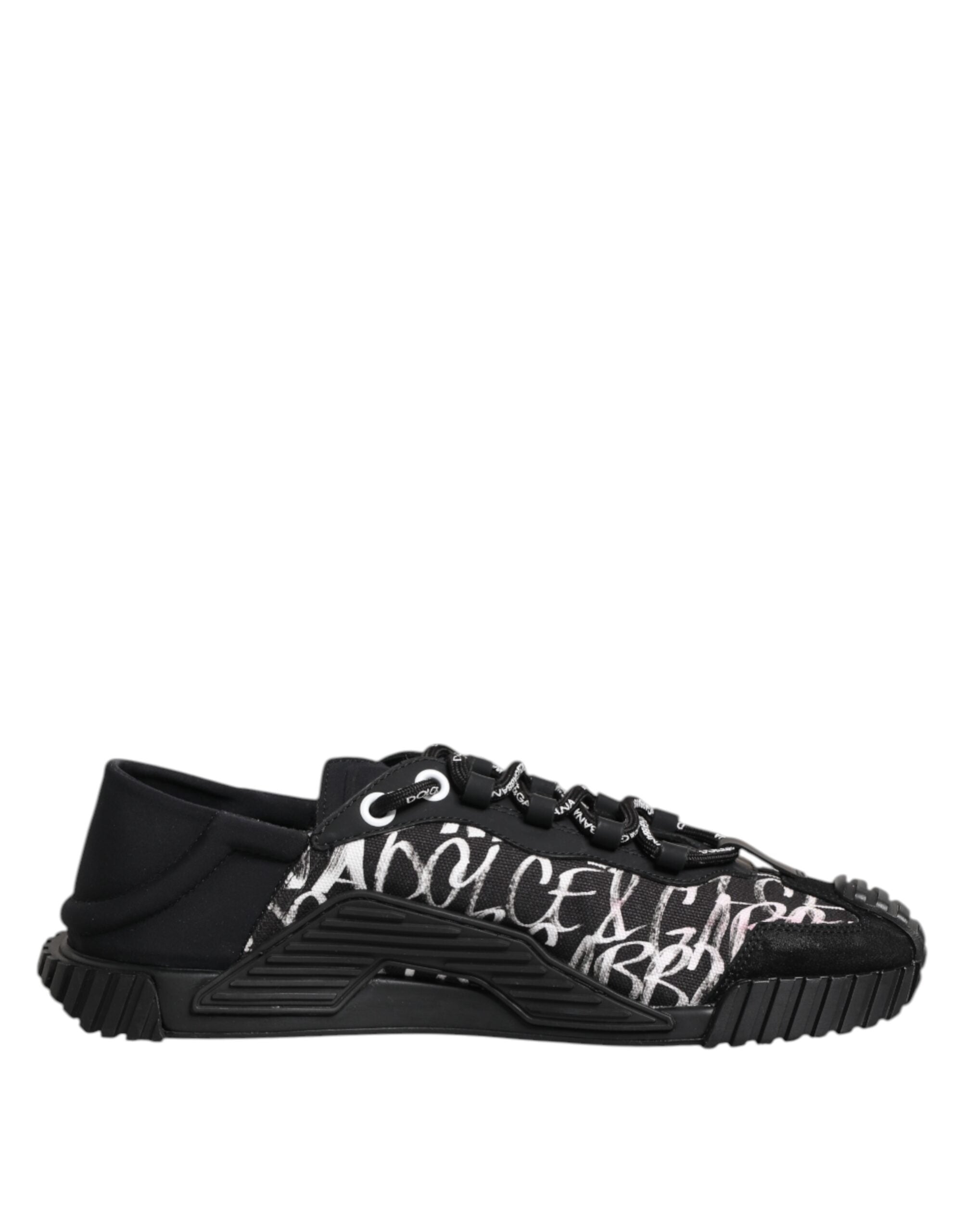 Dolce & Gabbana Black White NS1 Lace Up Low Top Sneakers Shoes LUNESCAPE