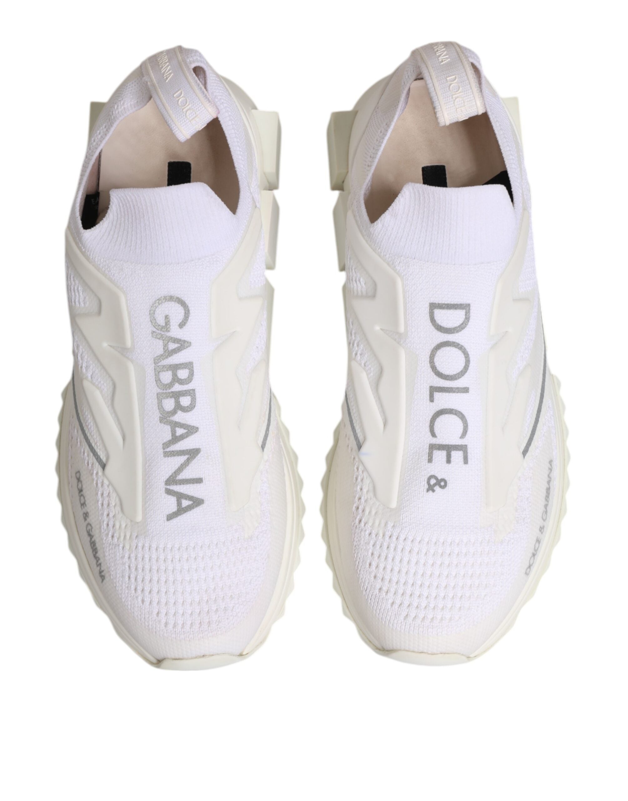 Dolce & Gabbana White SORRENTO Slip On Low Top Sneakers Shoes LUNESCAPE