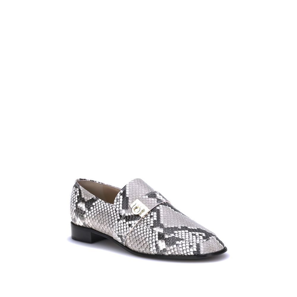 Ferragamo Python print leather Loafers LUNESCAPE