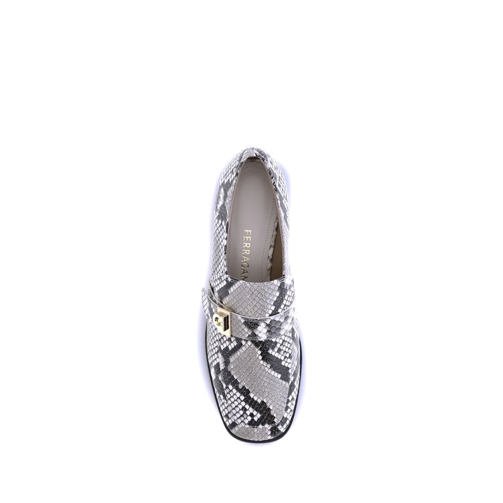 Ferragamo Python print leather Loafers LUNESCAPE