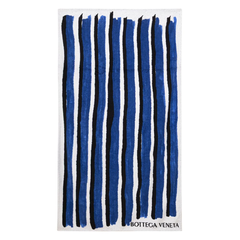 Bottega Veneta Blue Cotton Beach Towel LUNESCAPE