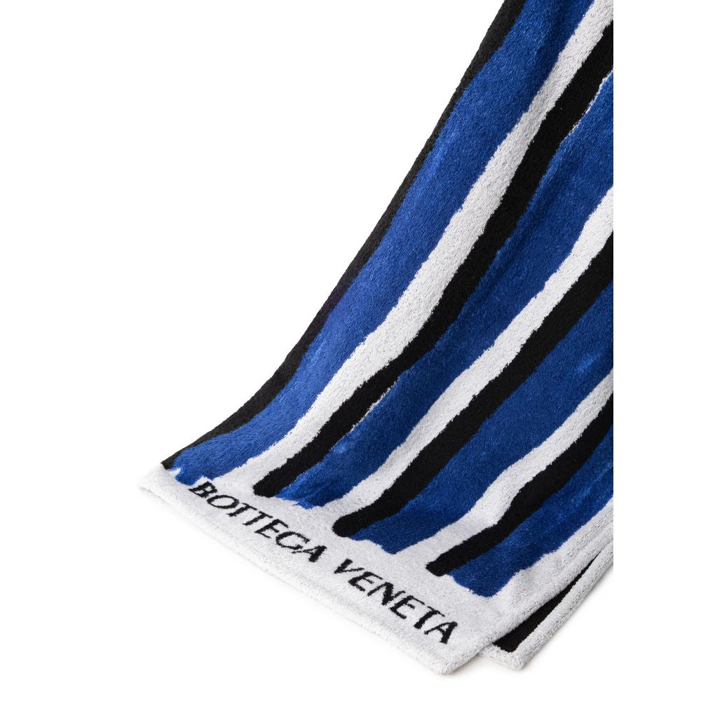 Bottega Veneta Blue Cotton Beach Towel LUNESCAPE