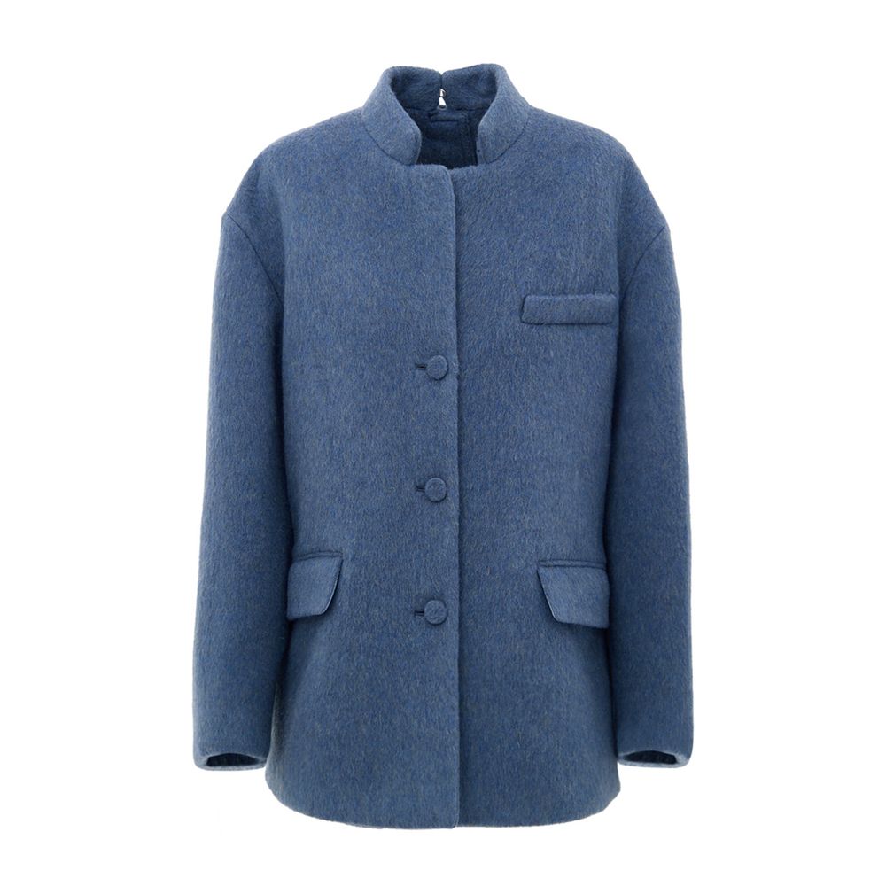 Gucci Light Blue Wool Jackets & Coat LUNESCAPE