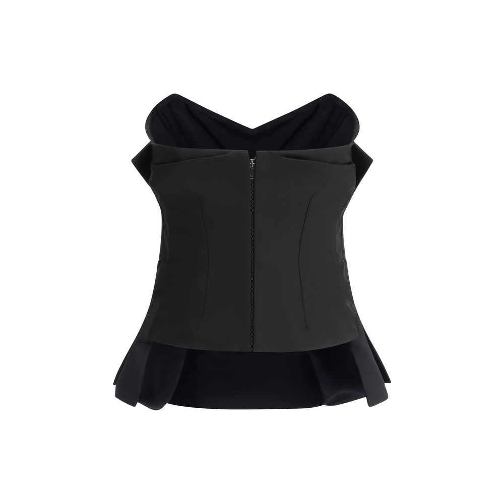 Alexander McQueen Sleeveless corset Top LUNESCAPE