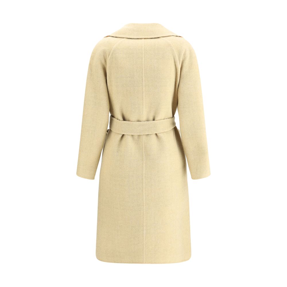 Burberry Reversible Wool Tie Waist Trench Coat LUNESCAPE
