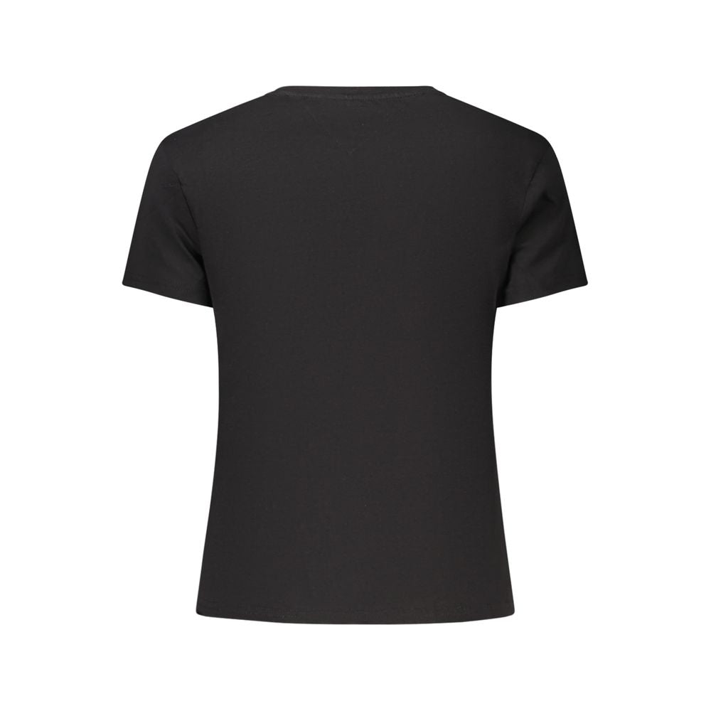 Tommy Hilfiger Black Cotton Women T-Shirt LUNESCAPE