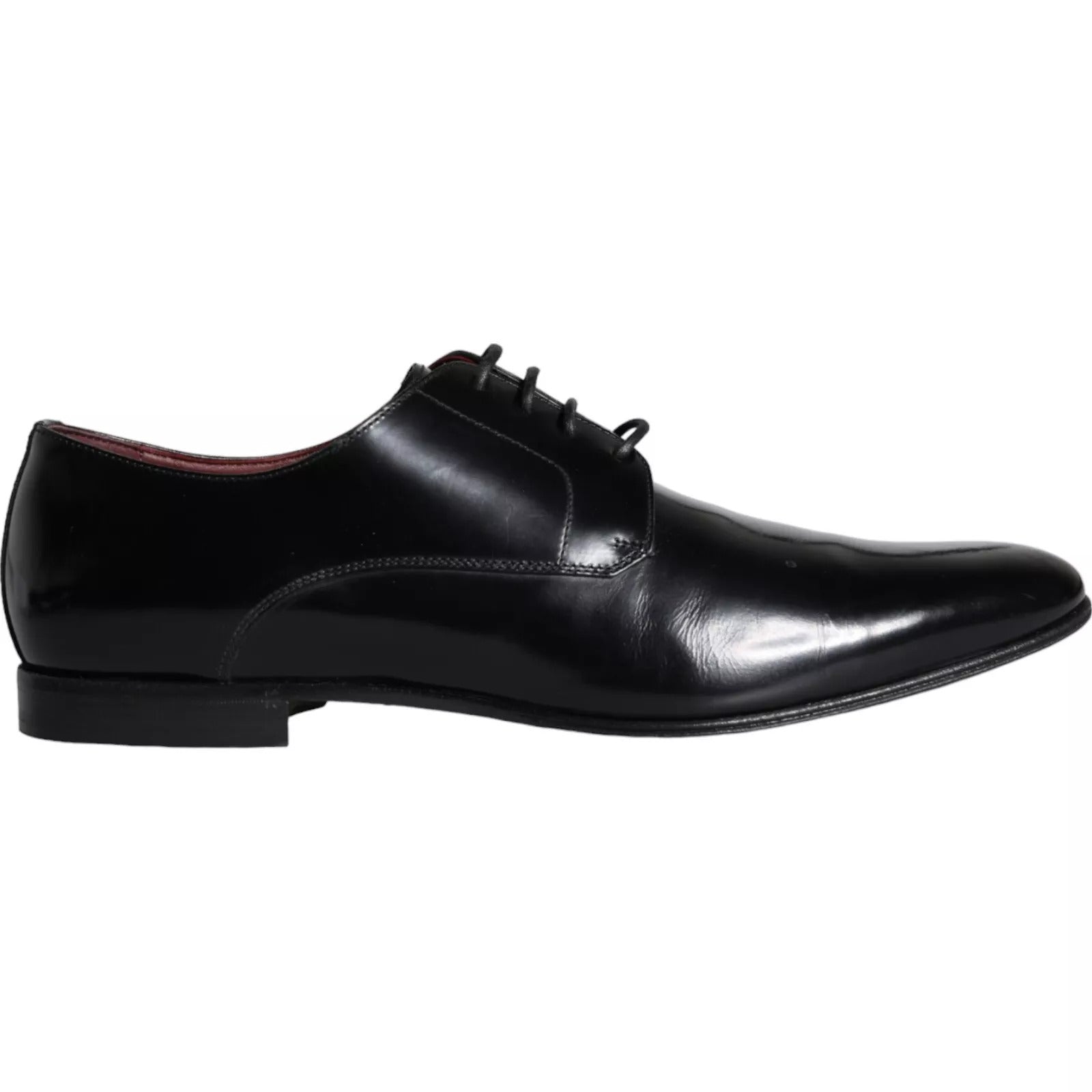 Dolce & Gabbana Black Calfskin Leather Derby Shoes LUNESCAPE