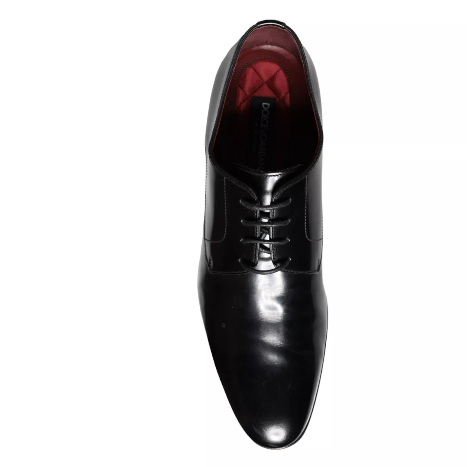 Dolce & Gabbana Black Calfskin Leather Derby Shoes LUNESCAPE