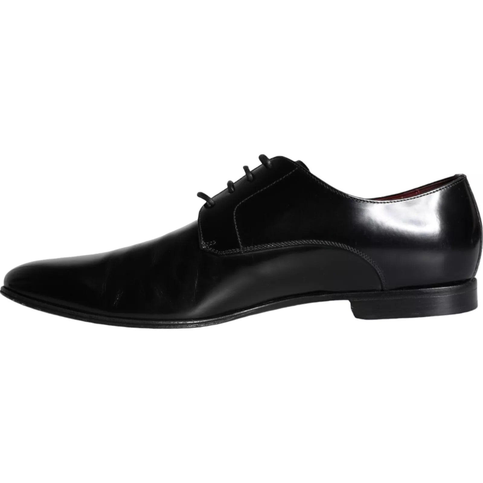 Dolce & Gabbana Black Calfskin Leather Derby Shoes LUNESCAPE