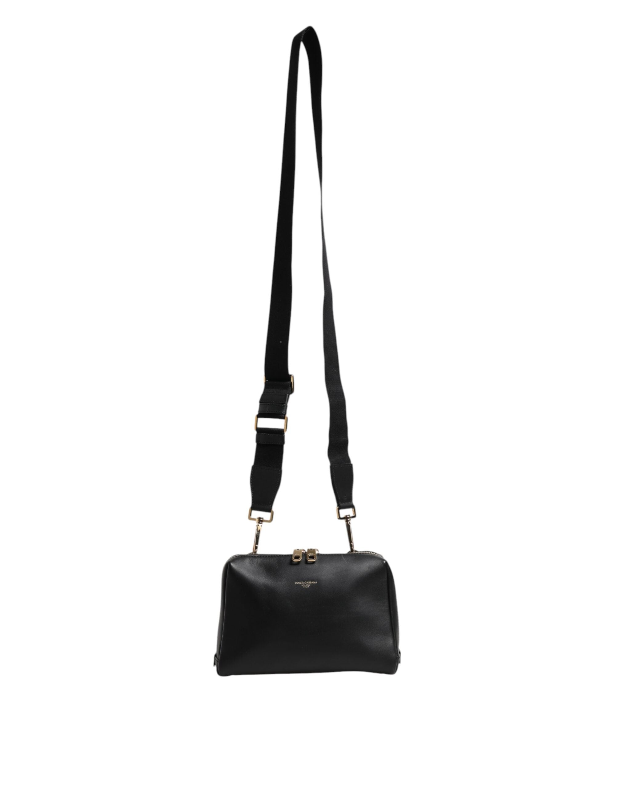 Dolce & Gabbana Black Mediterranean Leather Shoulder Crossbody Bag LUNESCAPE