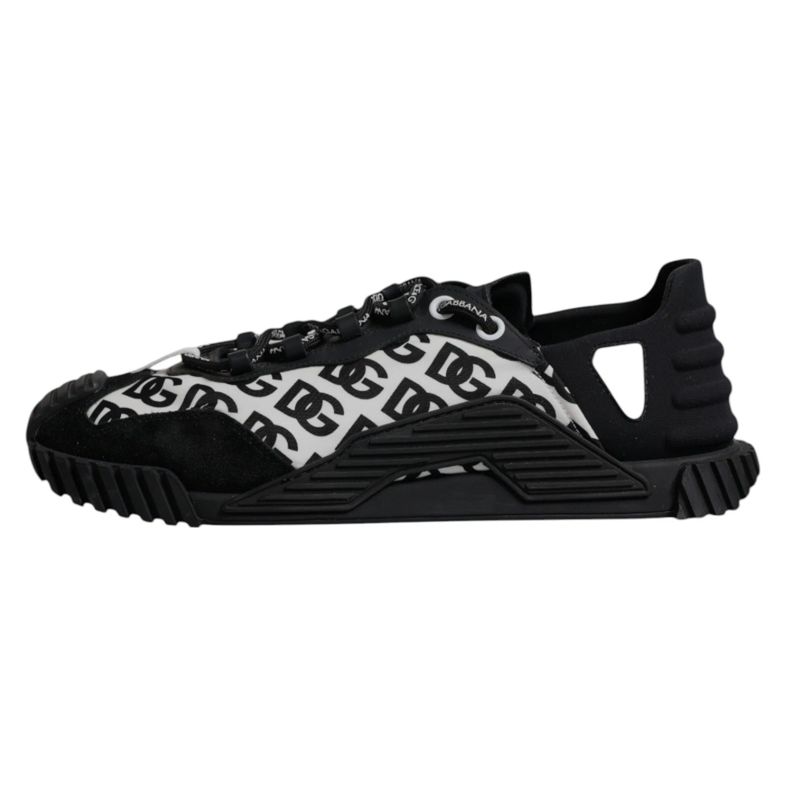 Dolce & Gabbana Black Logo Lace Up Low Top NS1 Sneakers LUNESCAPE