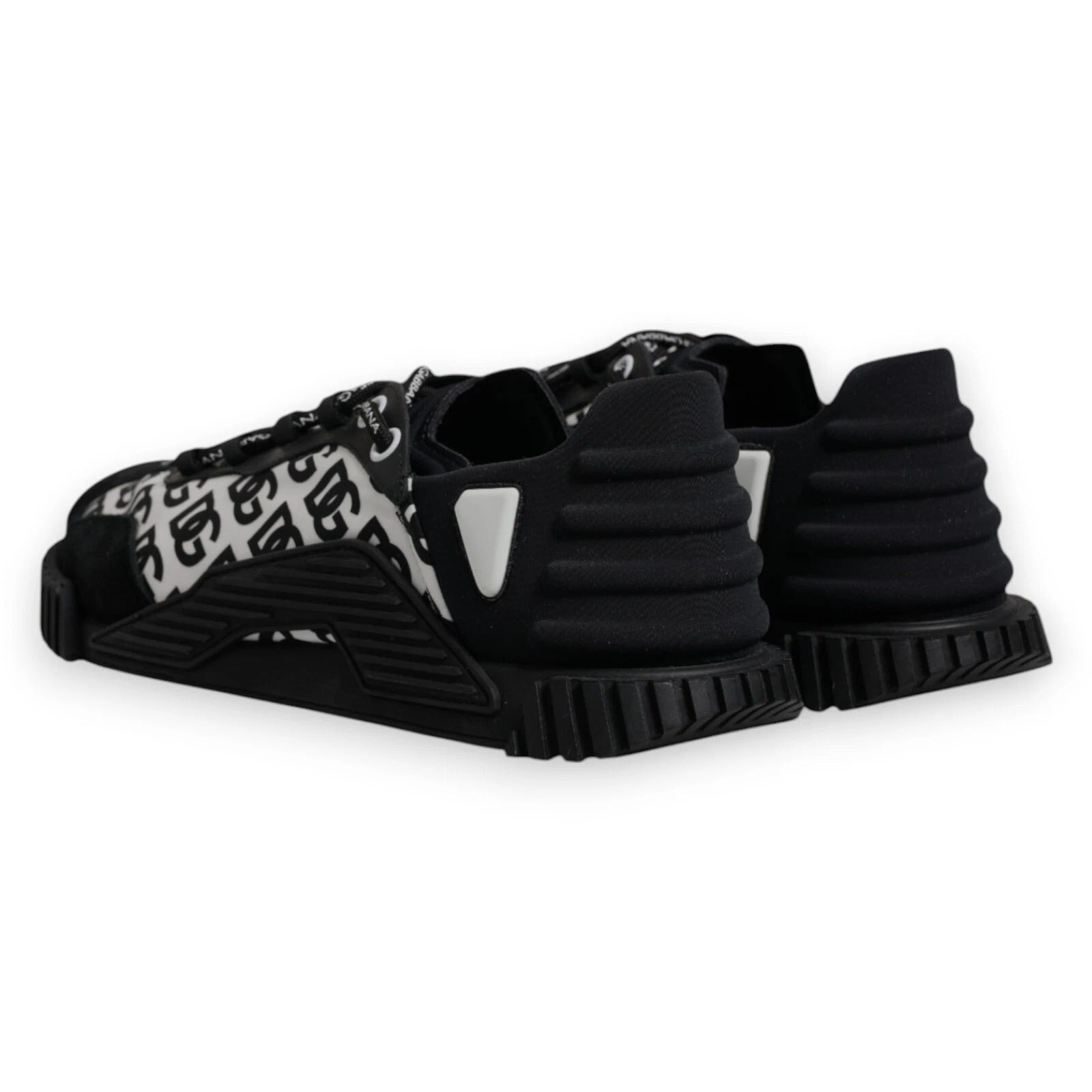 Dolce & Gabbana Black Logo Lace Up Low Top NS1 Sneakers LUNESCAPE