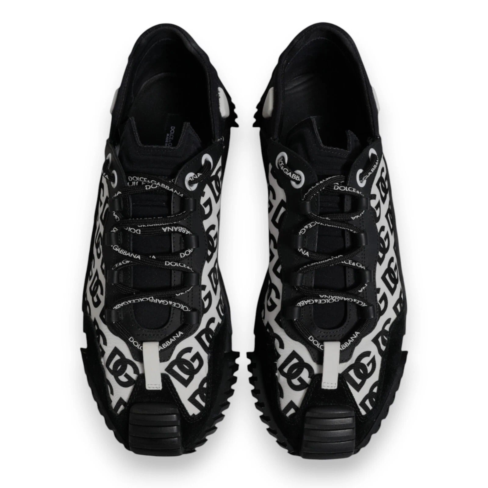 Dolce & Gabbana Black Logo Lace Up Low Top NS1 Sneakers LUNESCAPE