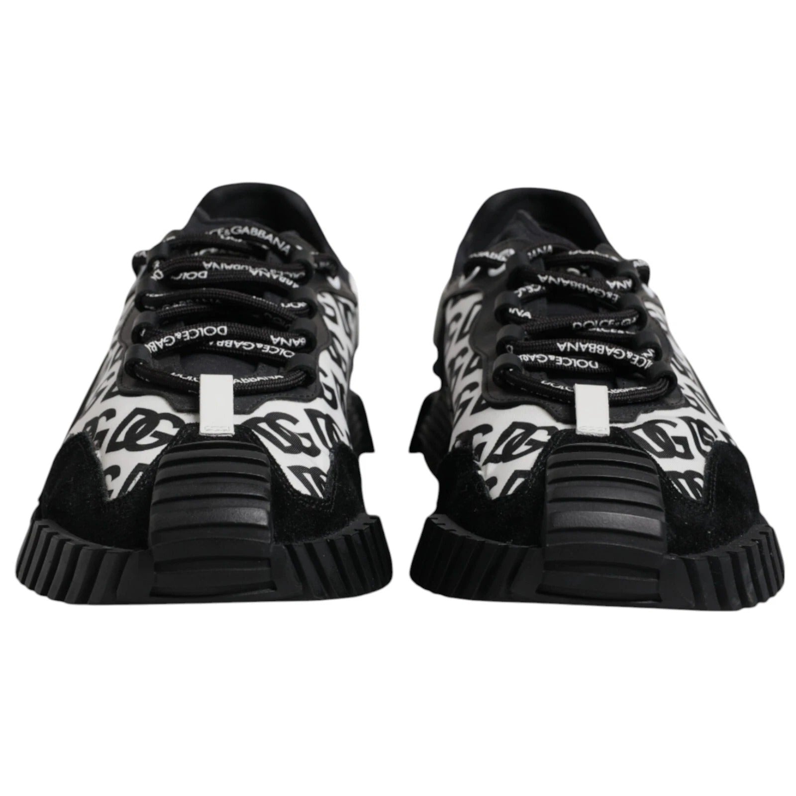 Dolce & Gabbana Black Logo Lace Up Low Top NS1 Sneakers LUNESCAPE