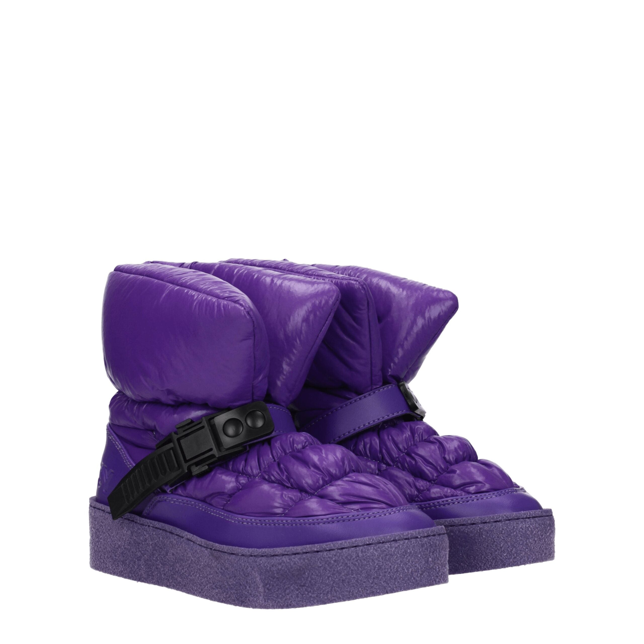 Khrisjoy Purple Polyester Ankle Boots LUNESCAPE