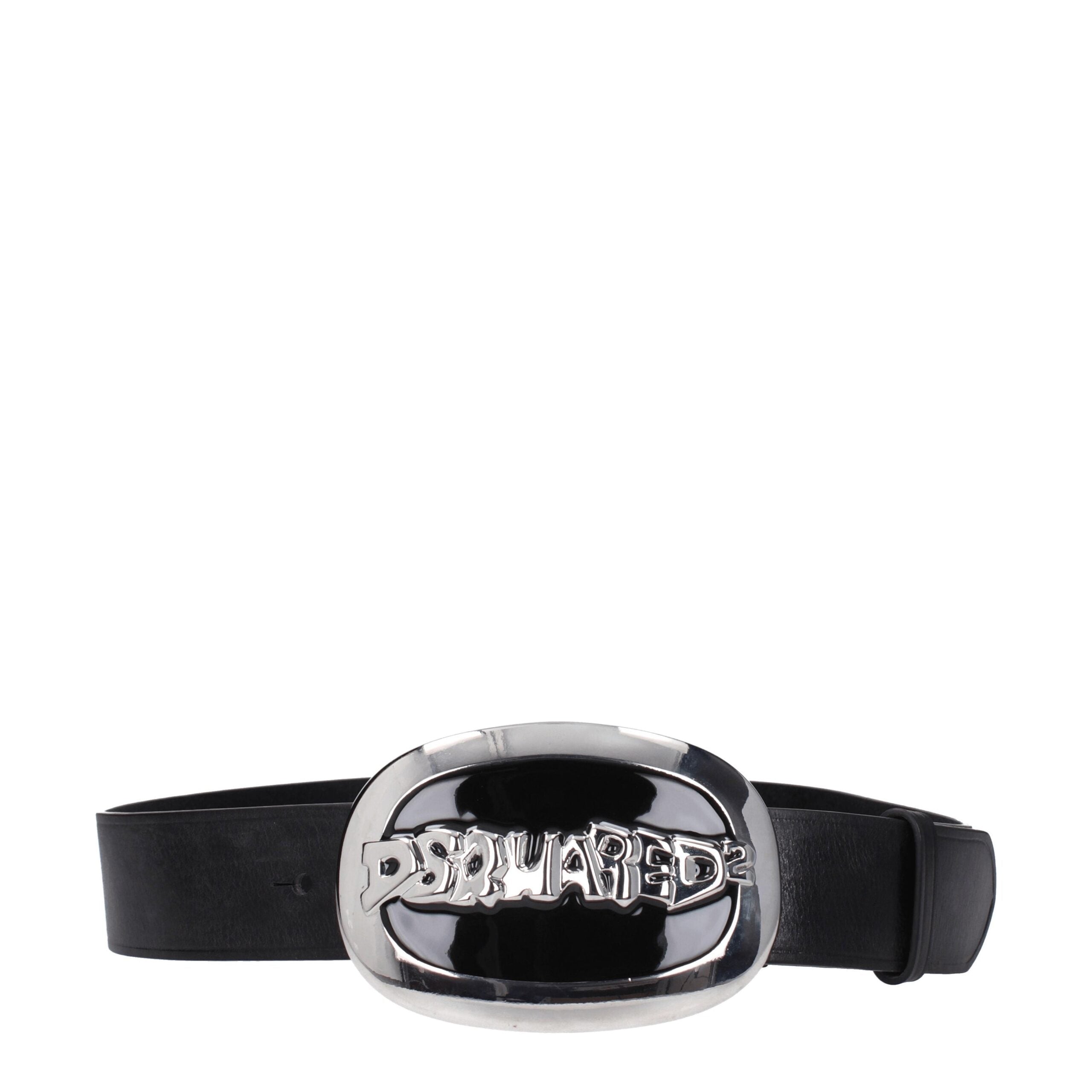 Dsquared² Black Leather Belts LUNESCAPE