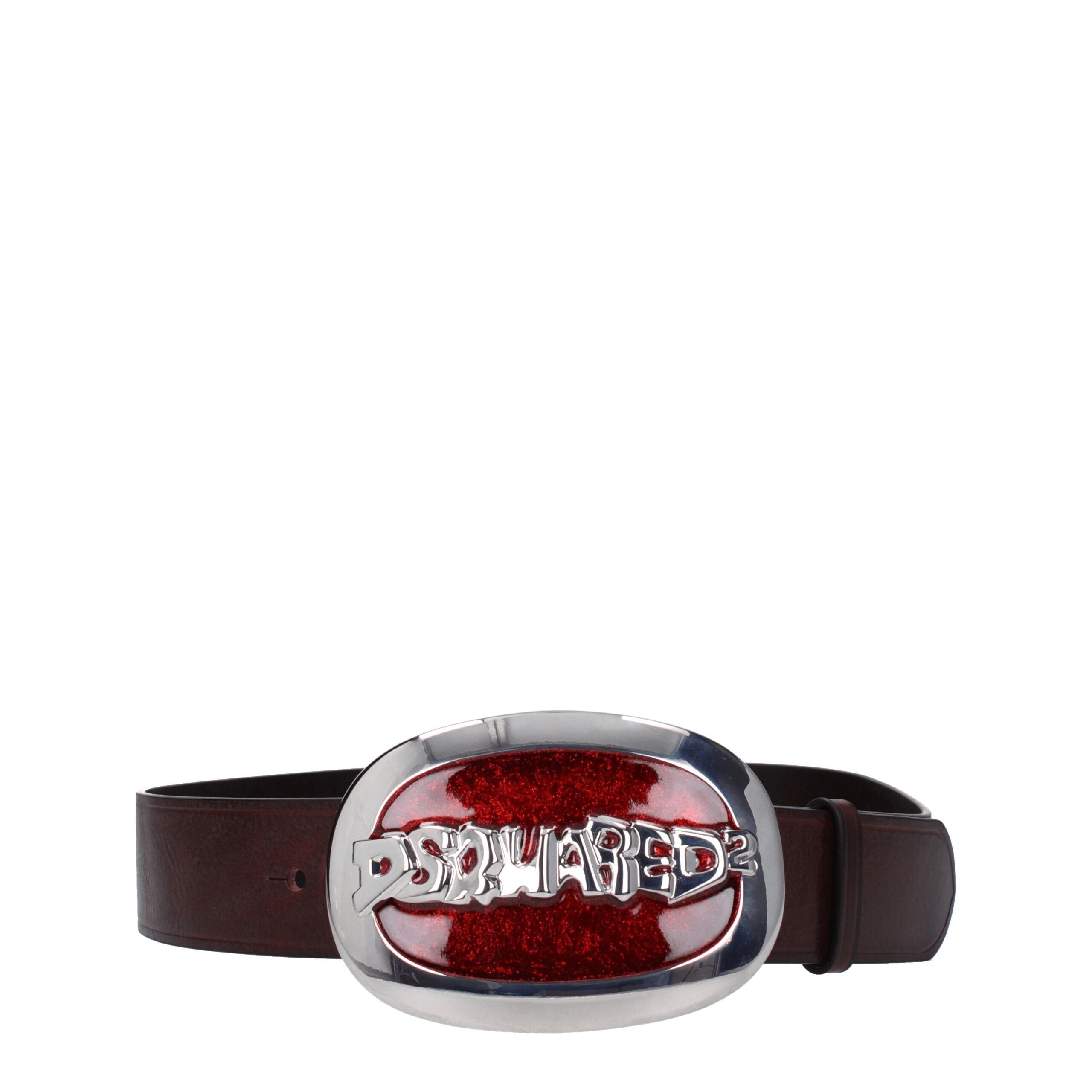 Dsquared² Brown Leather Regular Belts LUNESCAPE