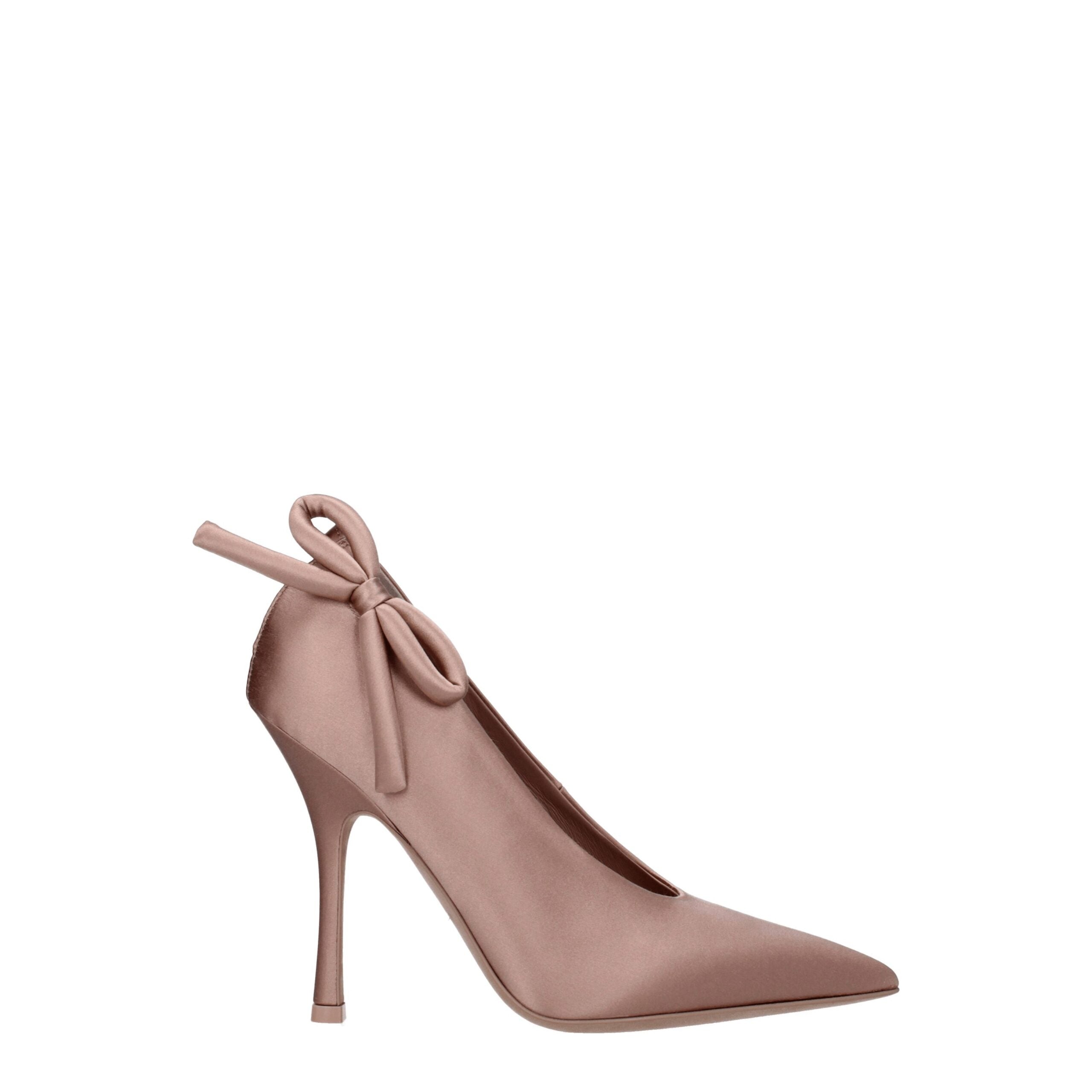 Valentino Garavani Pink Satin High Heel Pumps LUNESCAPE