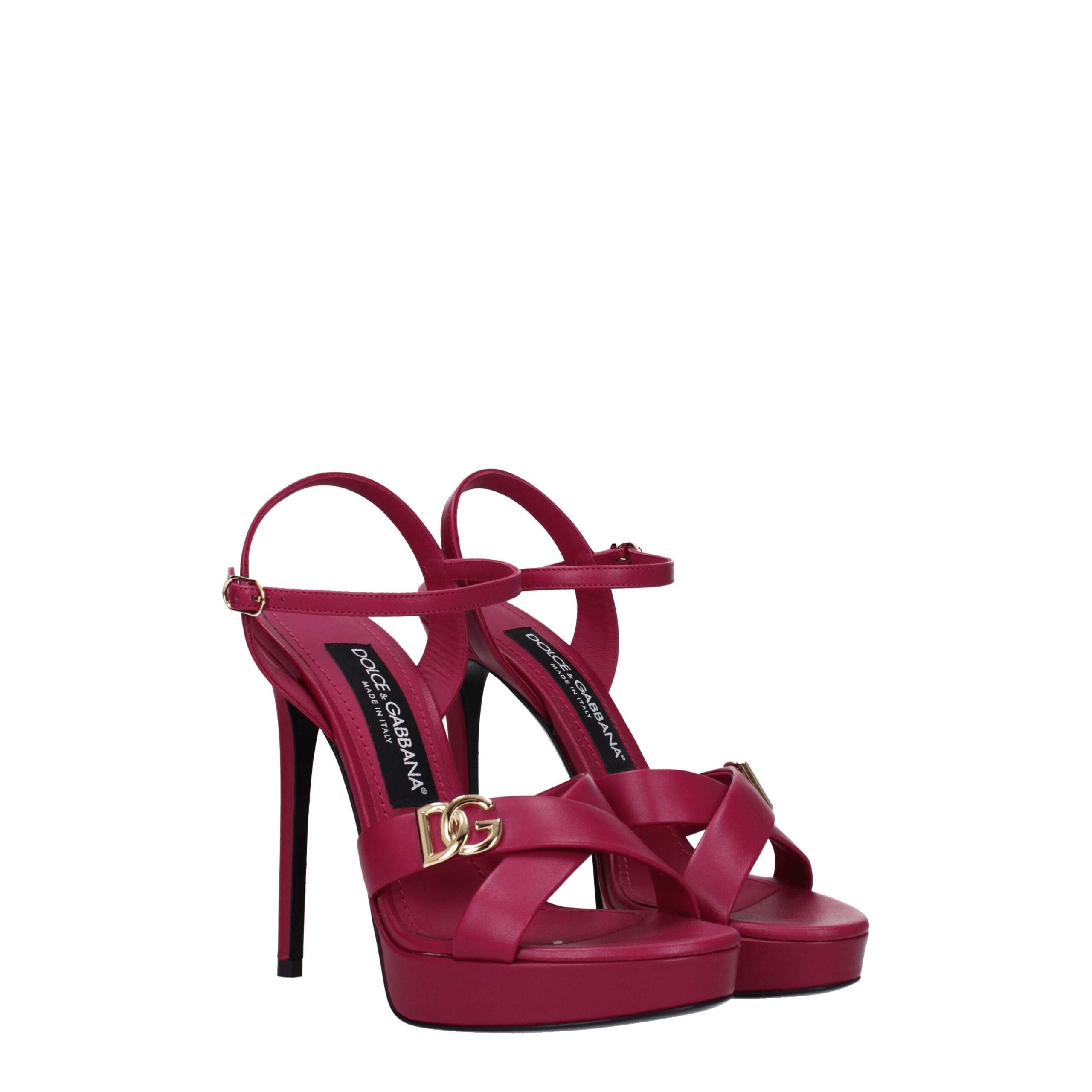 Dolce & Gabbana Pink Leather Platforms LUNESCAPE