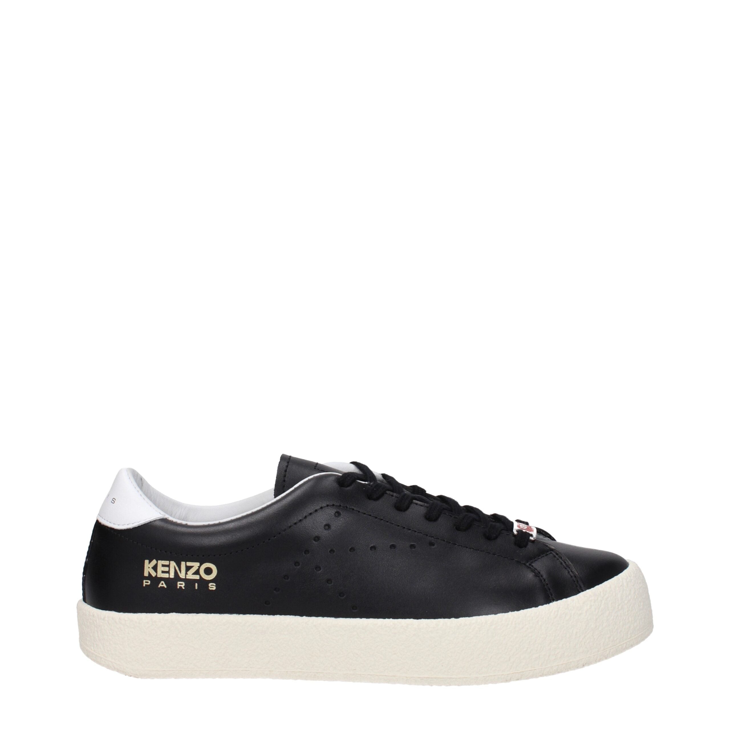 Kenzo Black Leather Low Tops LUNESCAPE