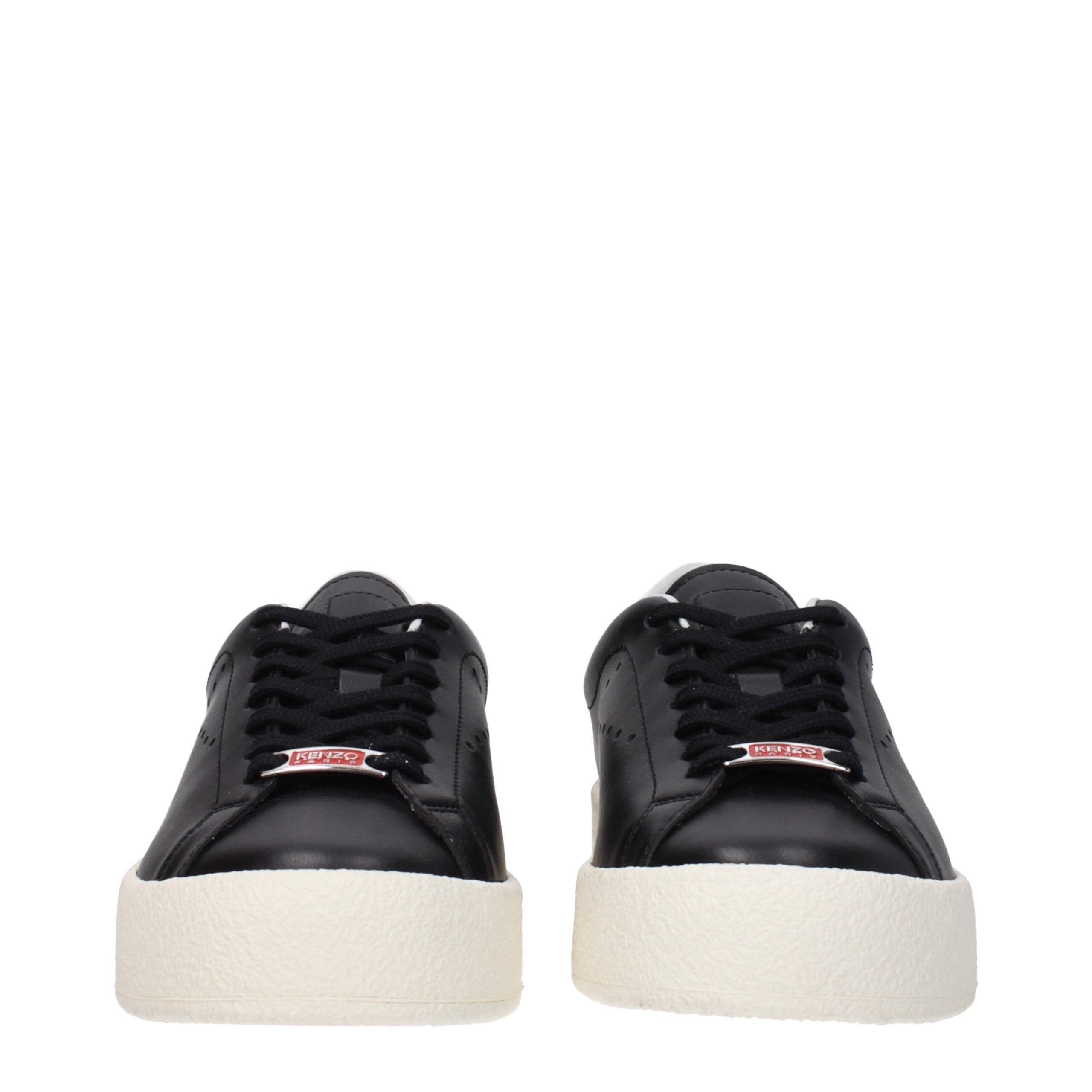 Kenzo Black Leather Low Tops LUNESCAPE