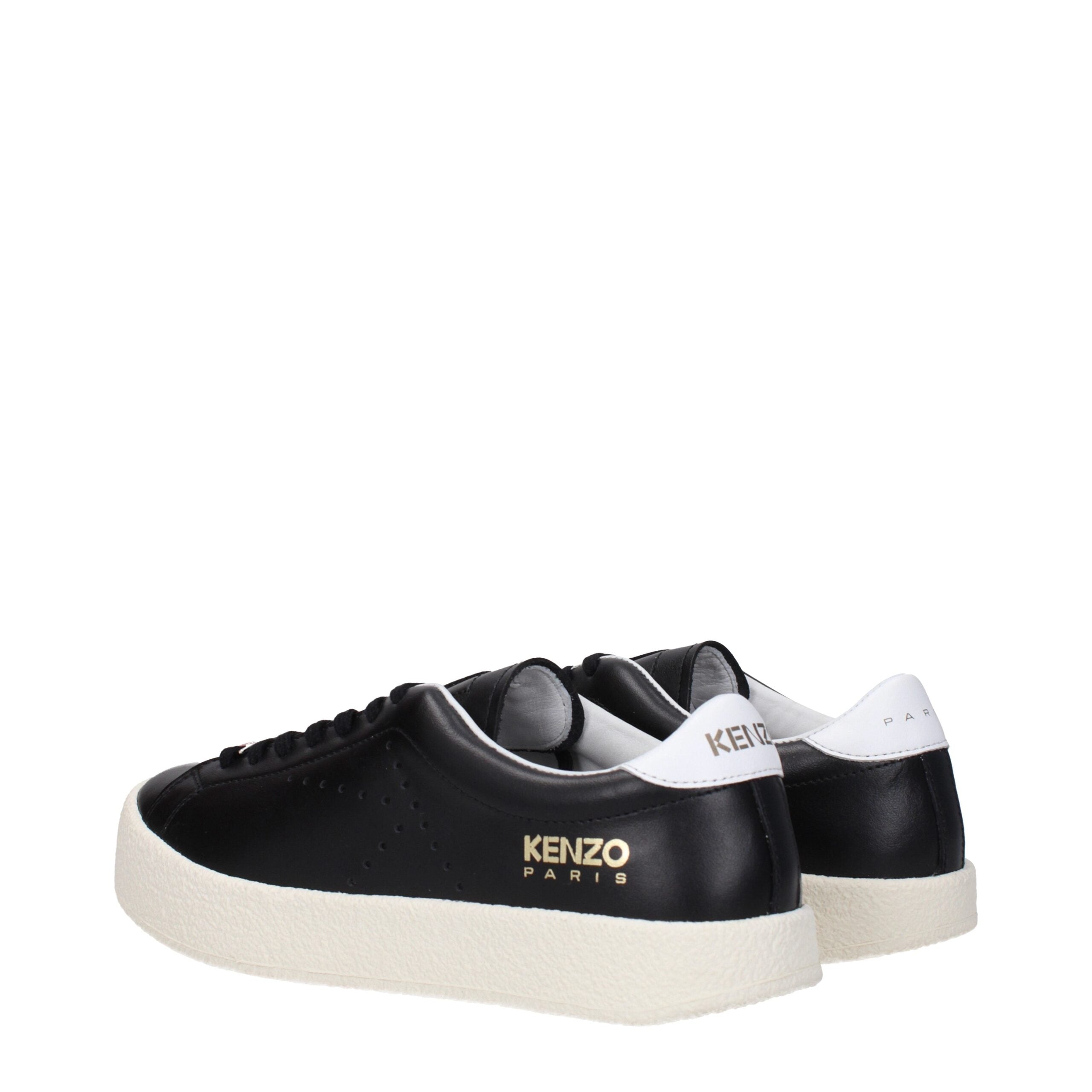Kenzo Black Leather Low Tops LUNESCAPE