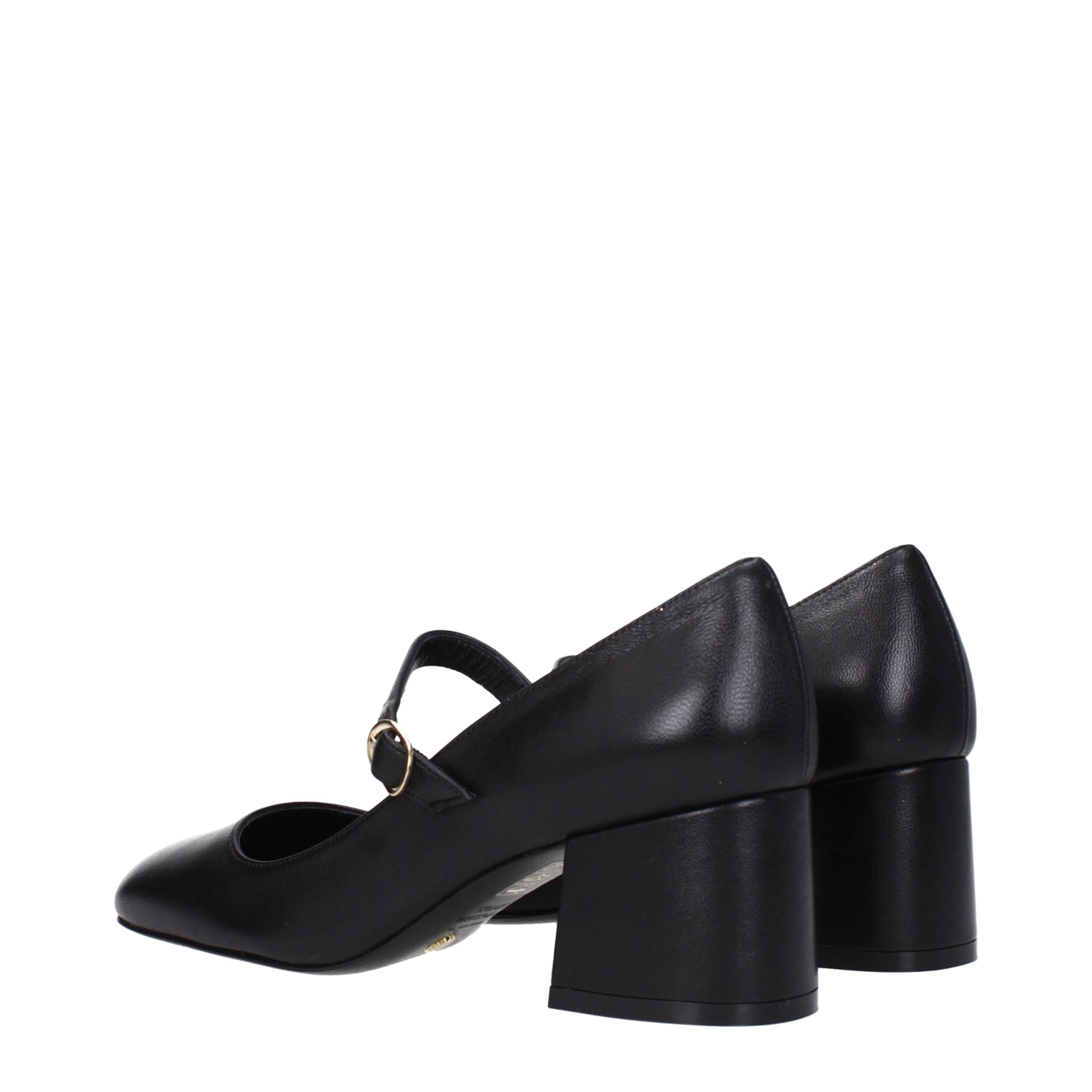 Stuart Weitzman Black Leather Mid Heel Pumps LUNESCAPE