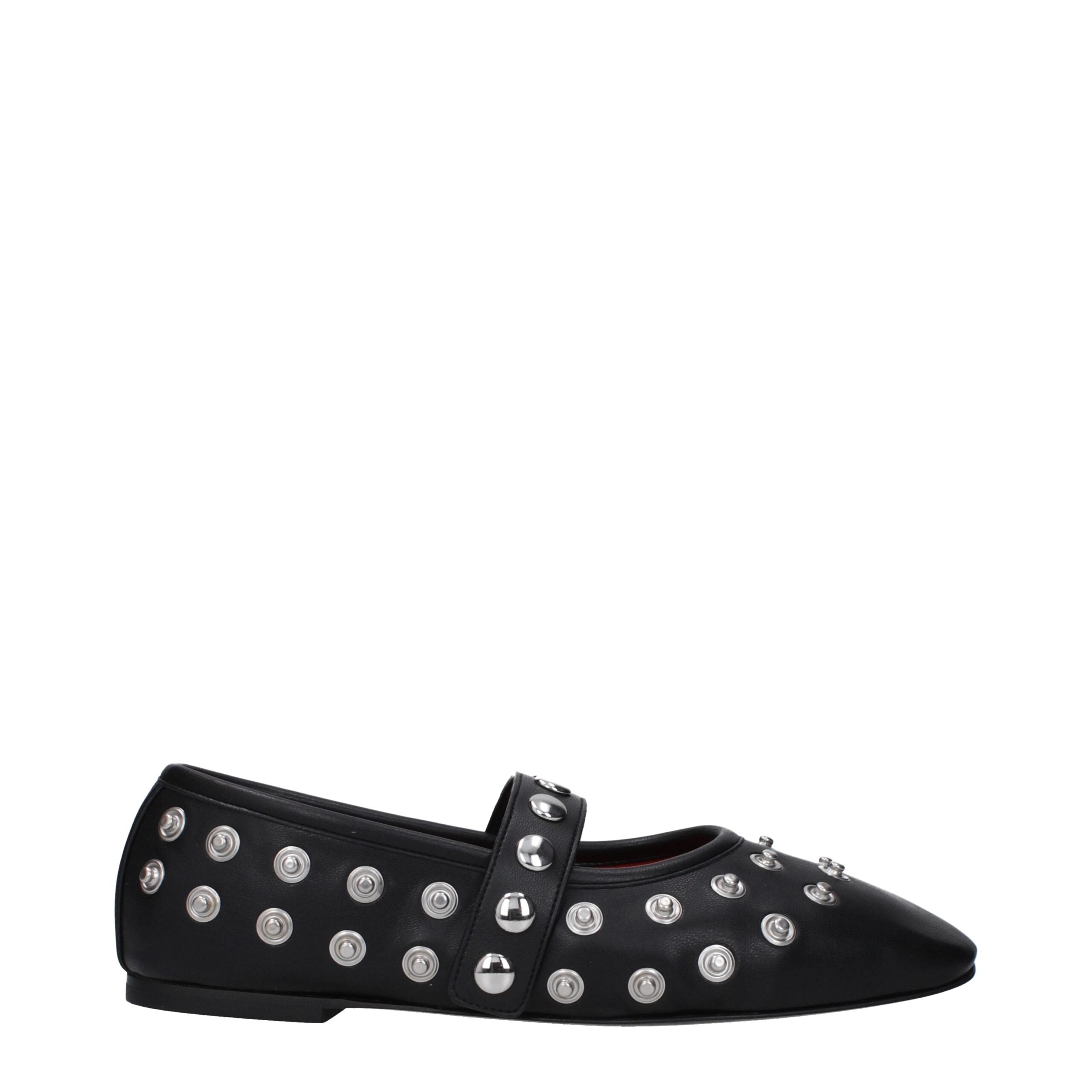 Stella McCartney Black Leather Ballet Flats LUNESCAPE