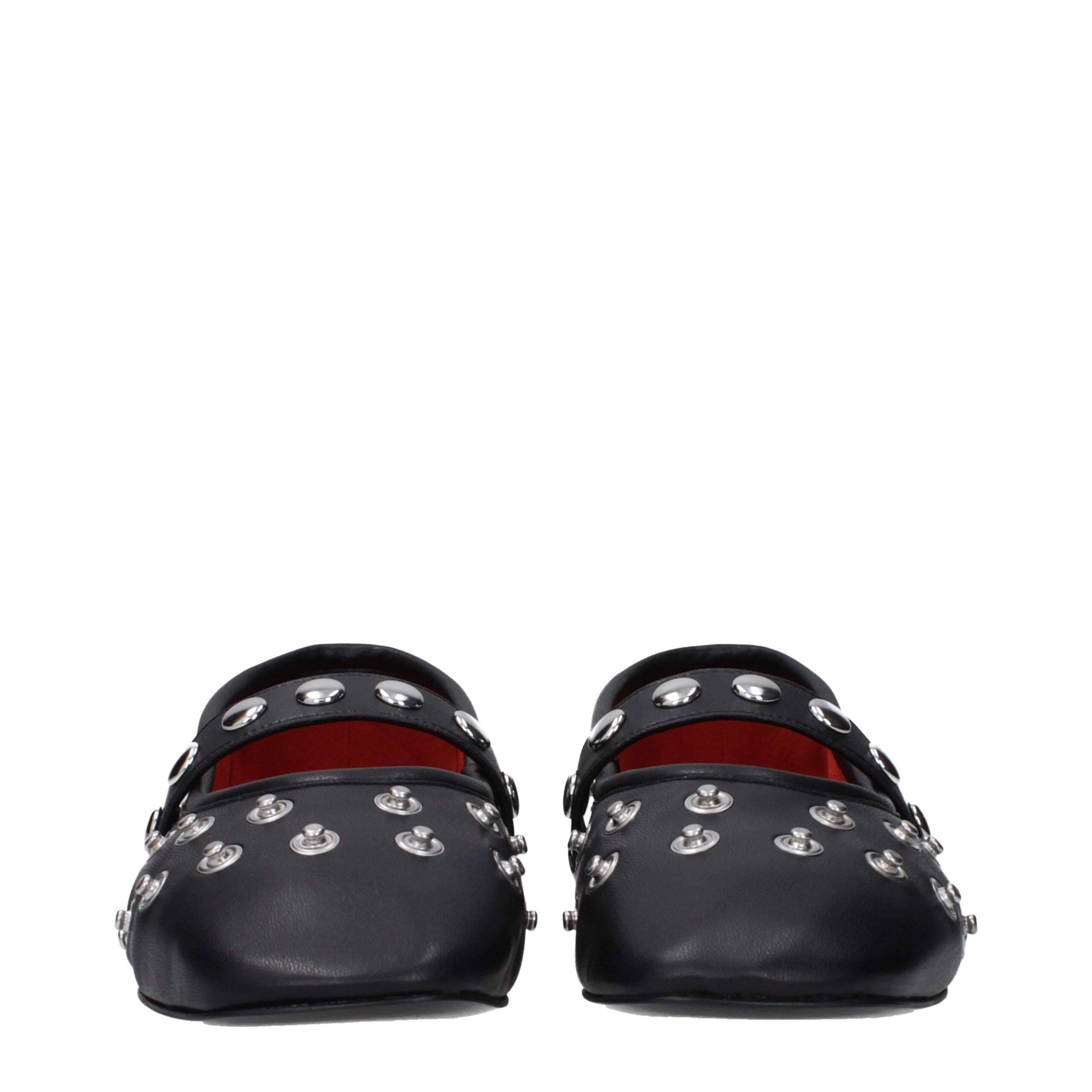 Stella McCartney Black Leather Ballet Flats LUNESCAPE