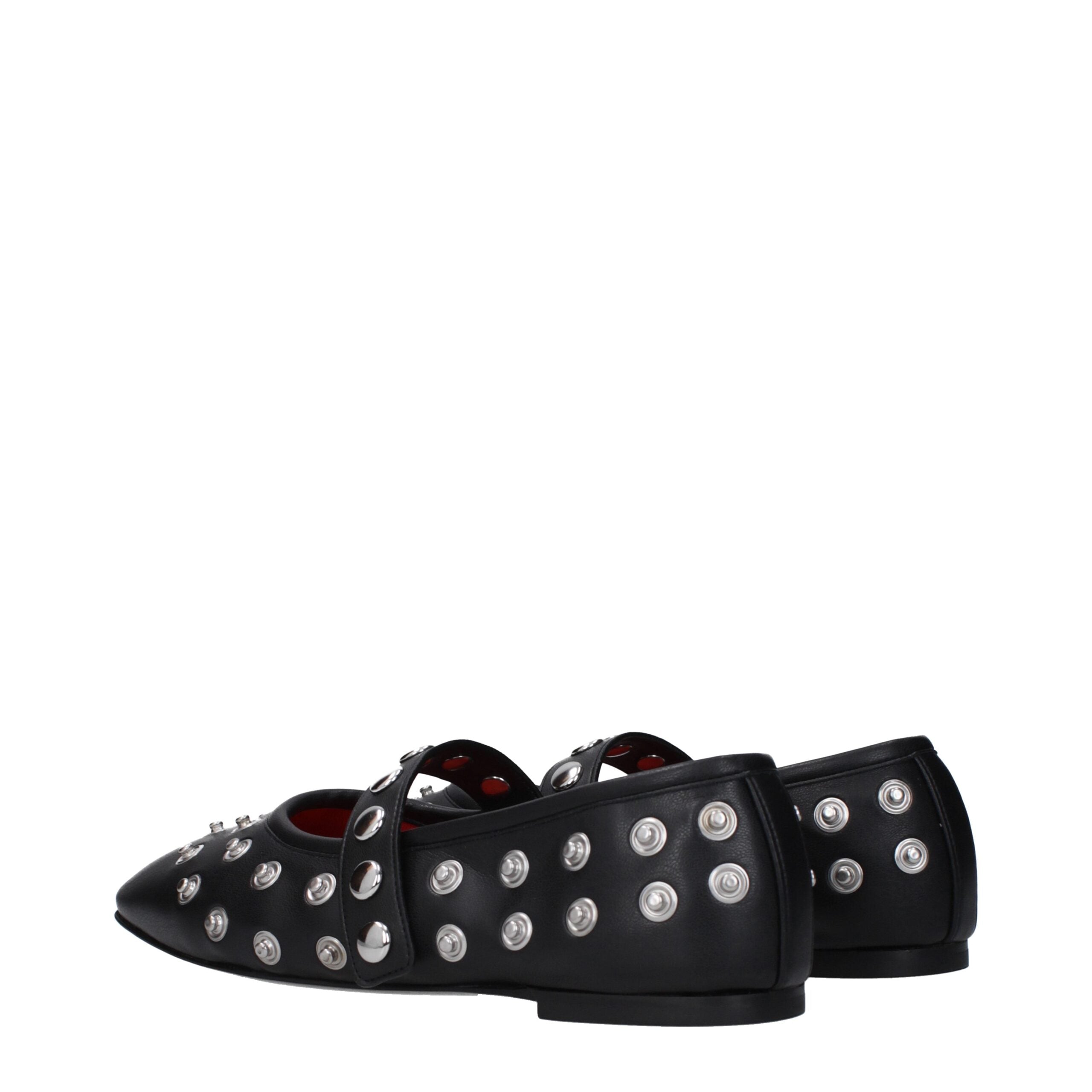 Stella McCartney Black Leather Ballet Flats LUNESCAPE