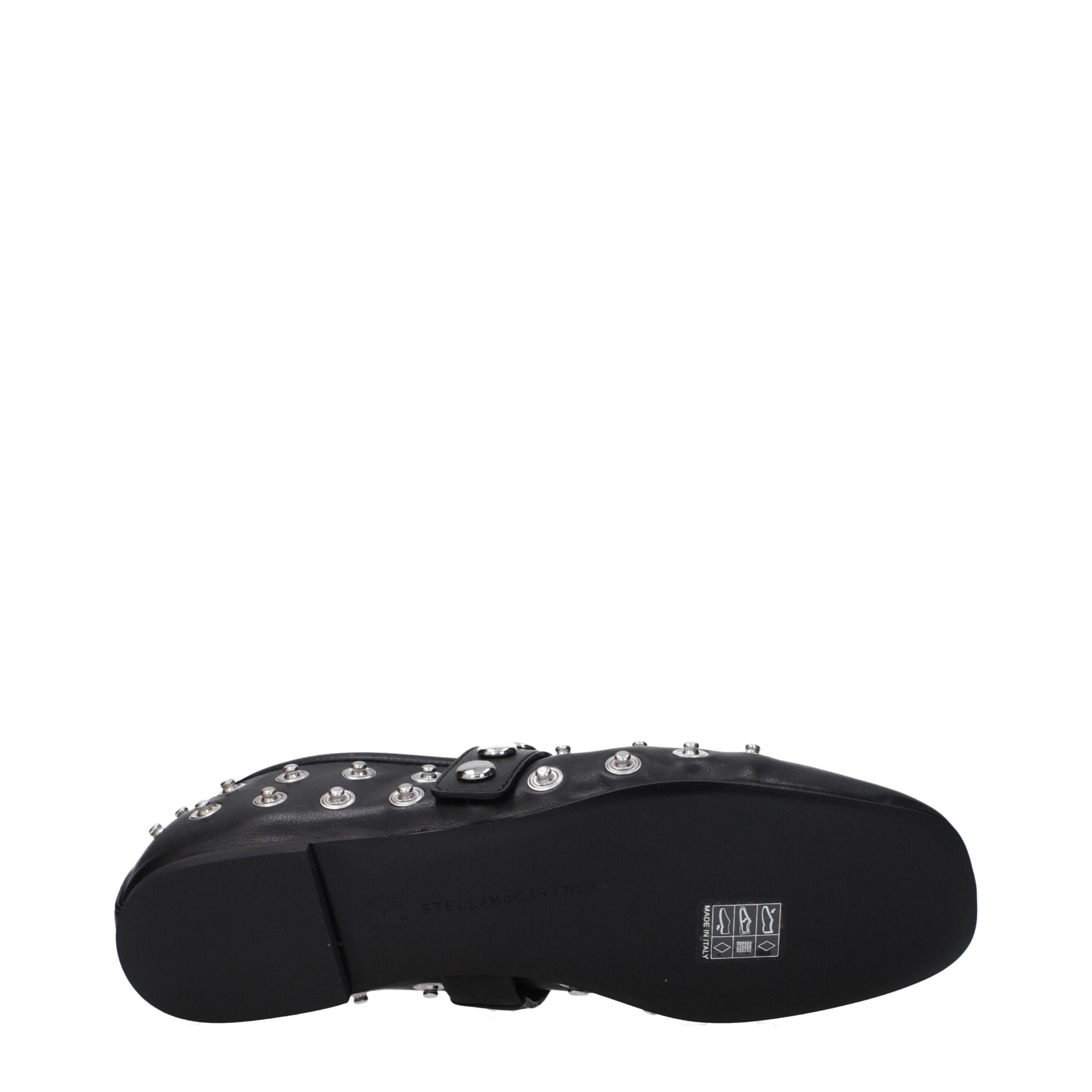 Stella McCartney Black Leather Ballet Flats LUNESCAPE