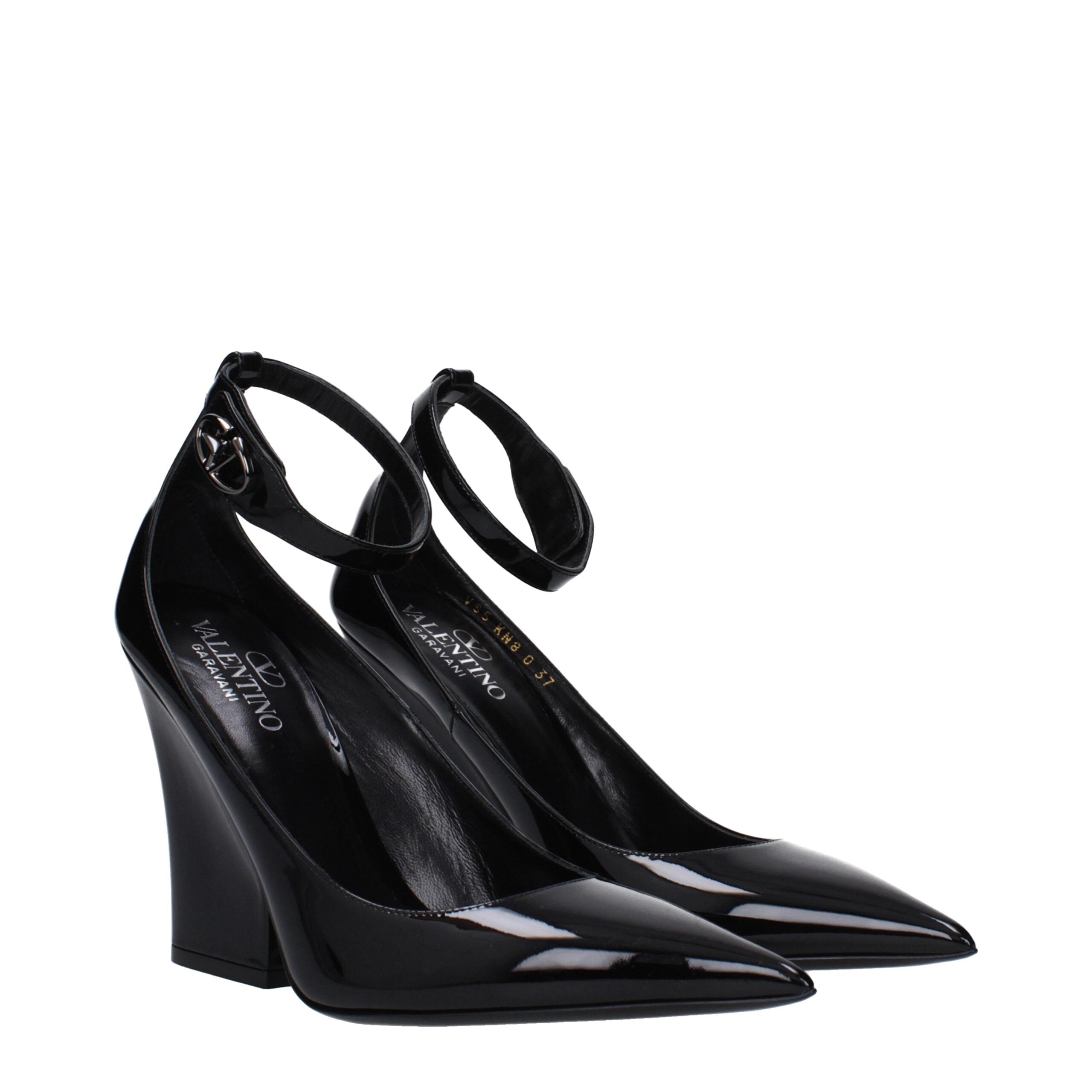 Valentino Garavani Black Leather Platforms Pumps LUNESCAPE