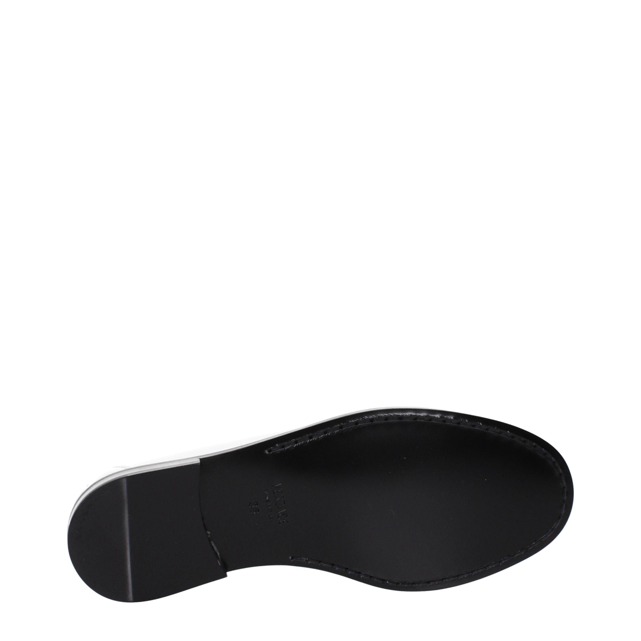 Versace White Leather Slip-On Loafers LUNESCAPE