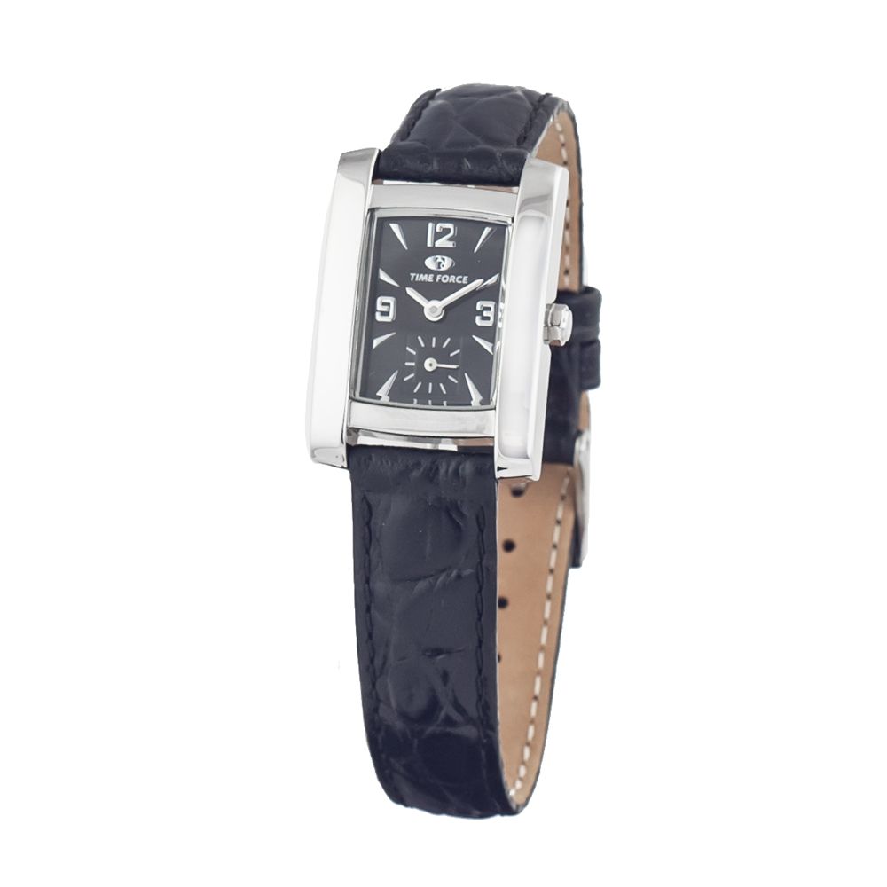 Time Force Black Leather Watch LUNESCAPE