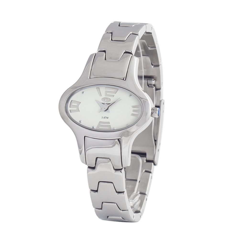 Time Force Silver Stainless Steel Watch LUNESCAPE