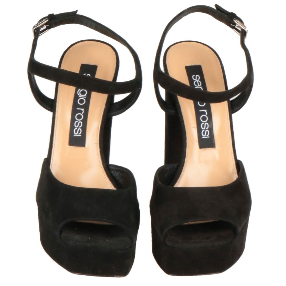 Sergio Rossi Black Velvet Sandal LUNESCAPE