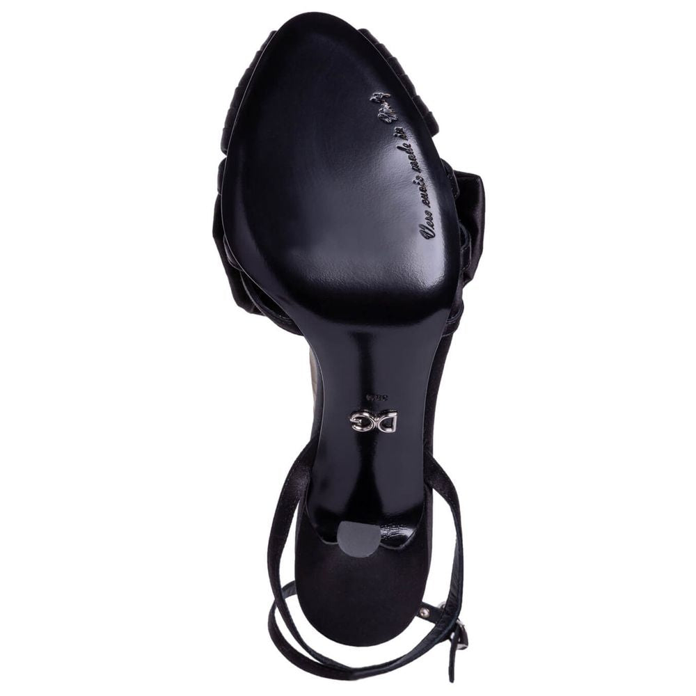 Dolce & Gabbana Black Goatskin Sandal LUNESCAPE