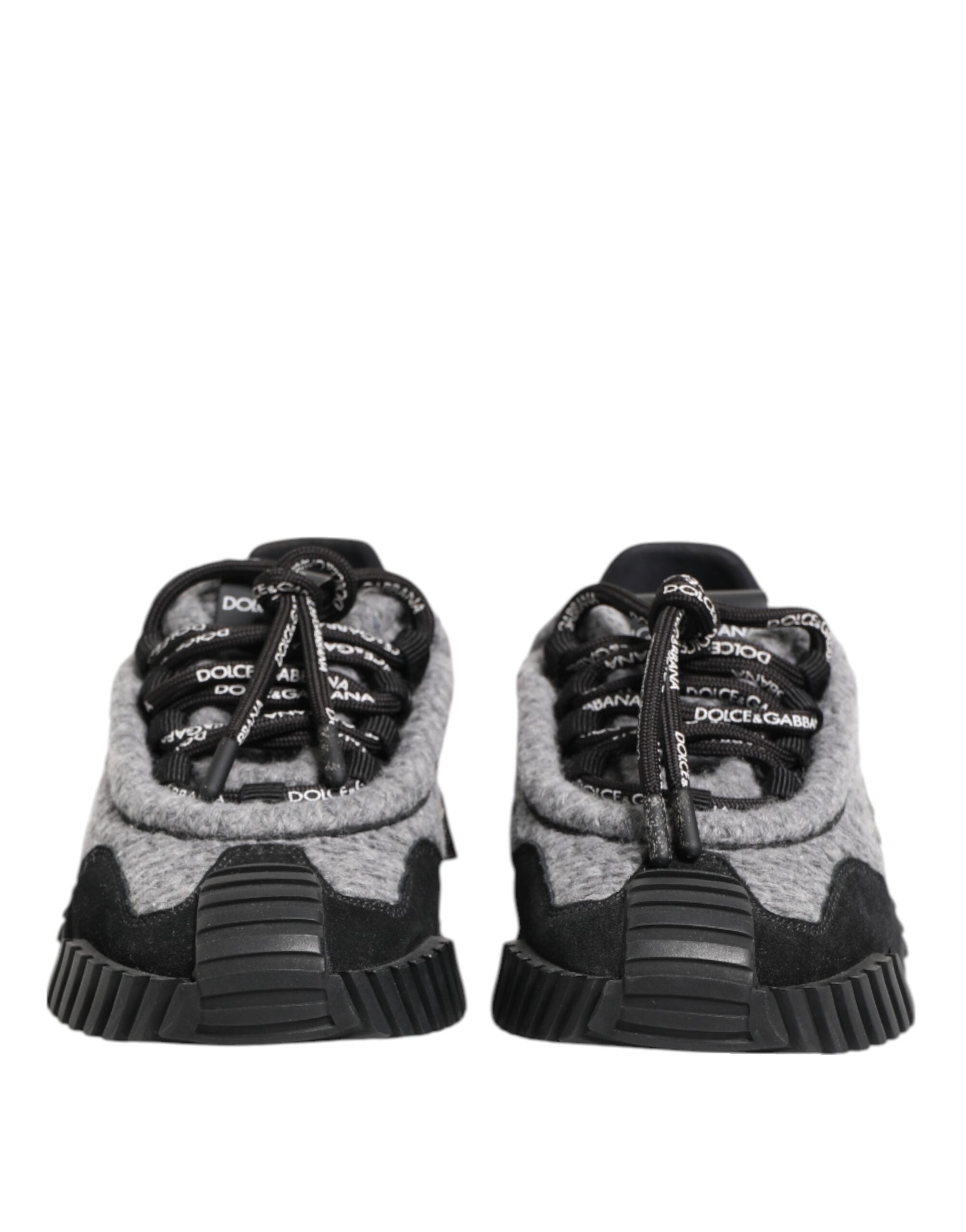 Dolce & Gabbana Black Gray NS1 Low Top Sneakers Shoes