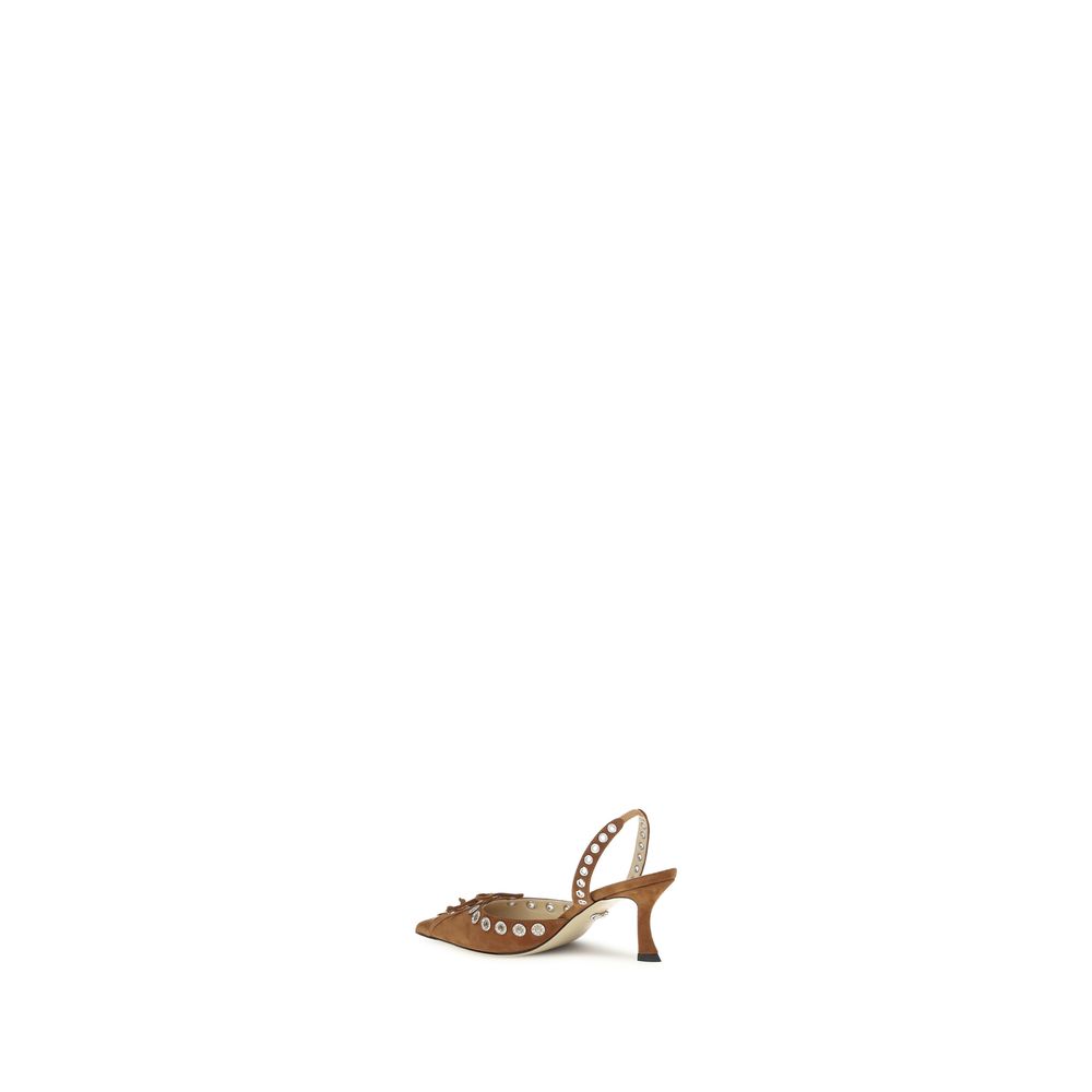 MACH & MACH Kitten Heel Slingback Pumps