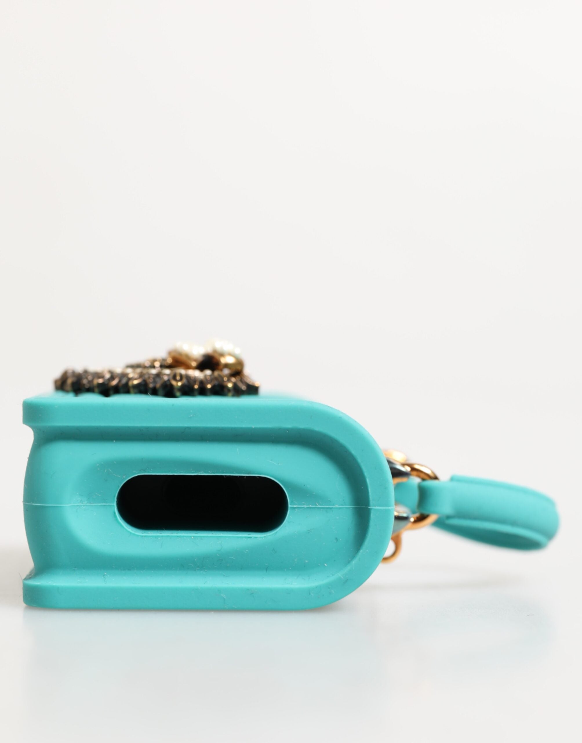 Dolce & Gabbana Turquoise Silicone Devotion Heart Cover Bag Airpods Case LUNESCAPE