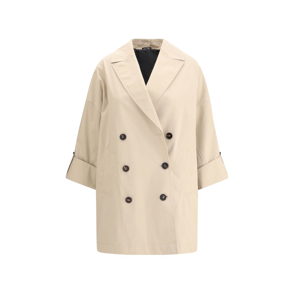 Brunello Cucinelli Midi Trench Coat LUNESCAPE