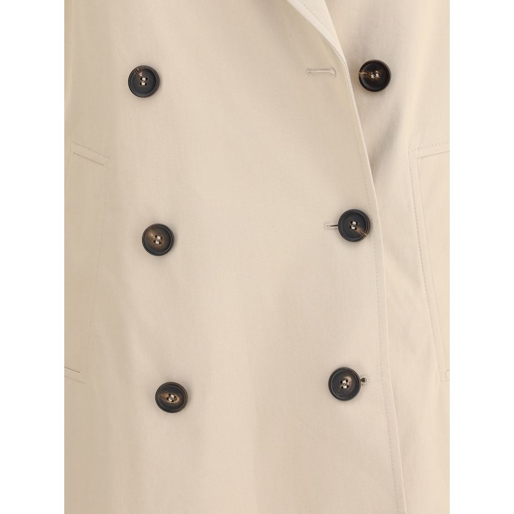 Brunello Cucinelli Midi Trench Coat LUNESCAPE