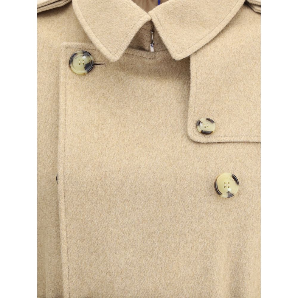 Burberry Kensington midi cashmere Trench Coat LUNESCAPE