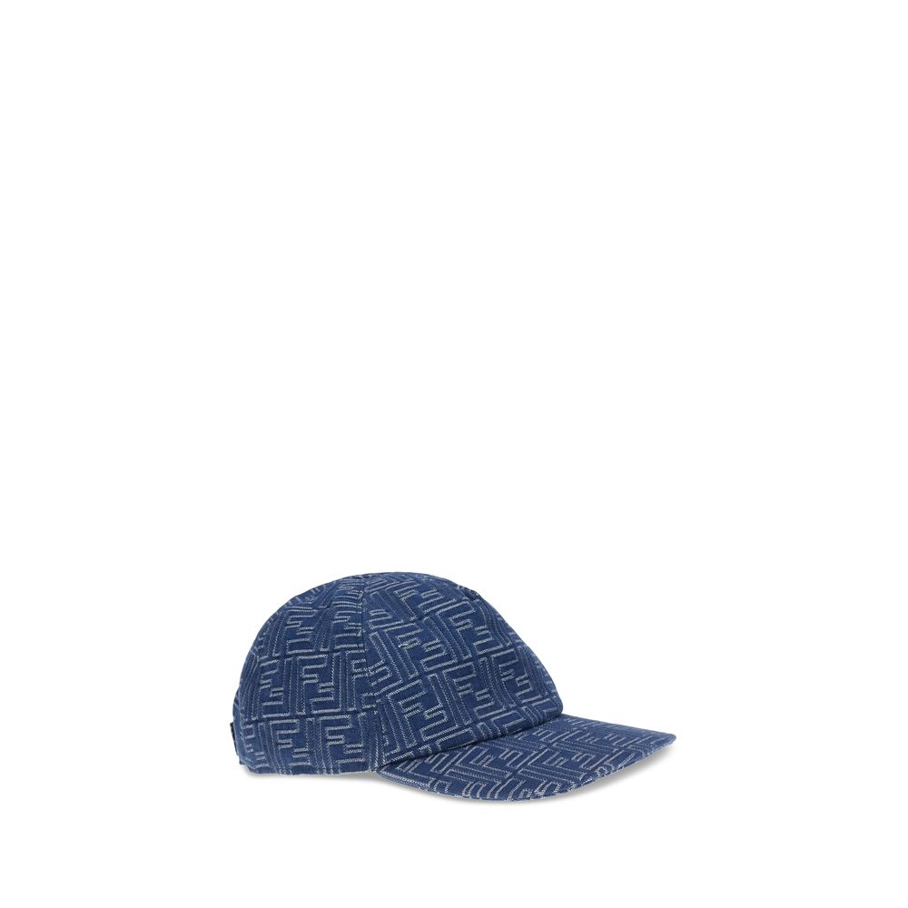 Fendi Denim embroidery Baseball Hat LUNESCAPE