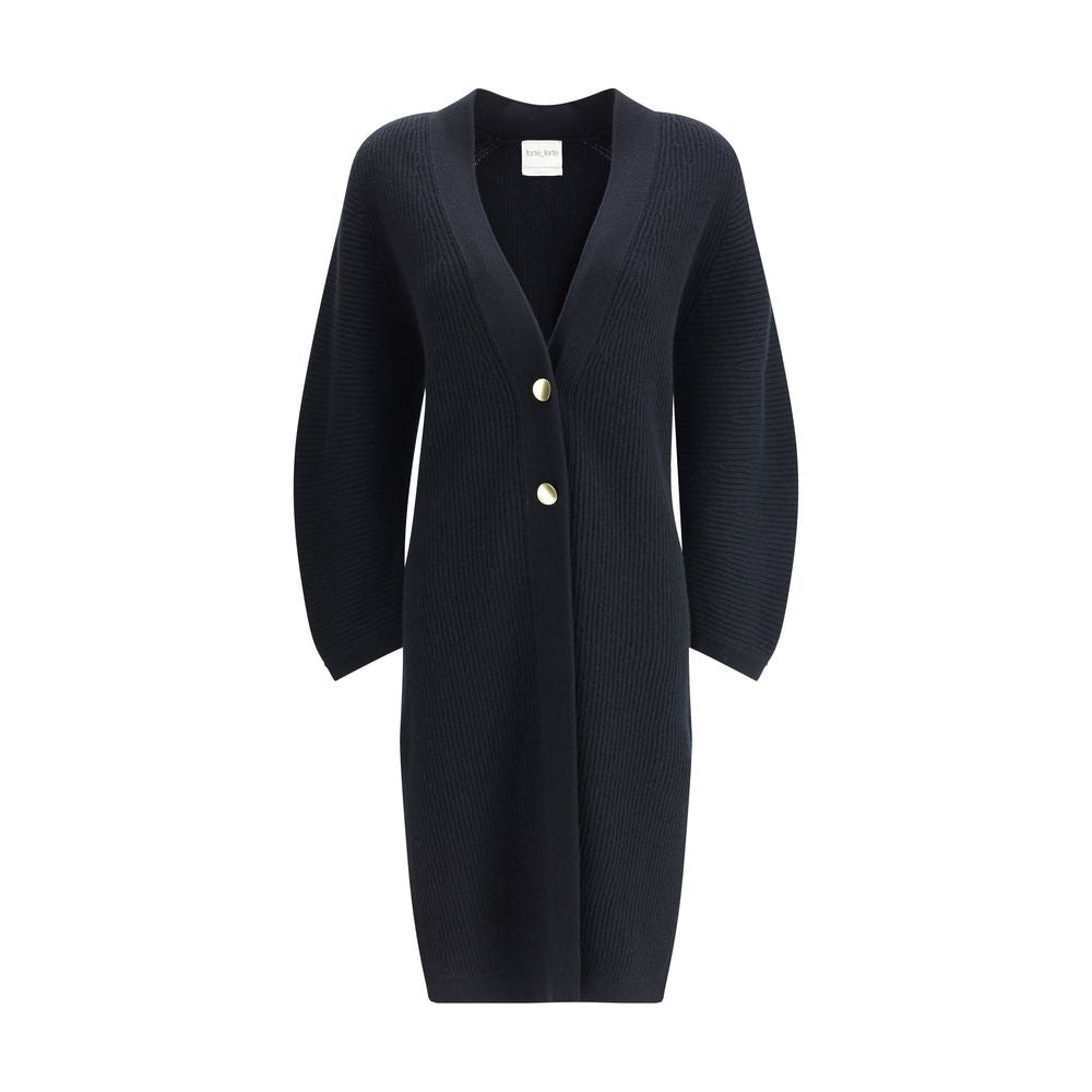 Forte_Forte Long ribbed cashmere Cardigan LUNESCAPE