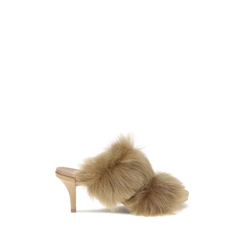 Pedro García Fur-trimmed mules Sandals LUNESCAPE