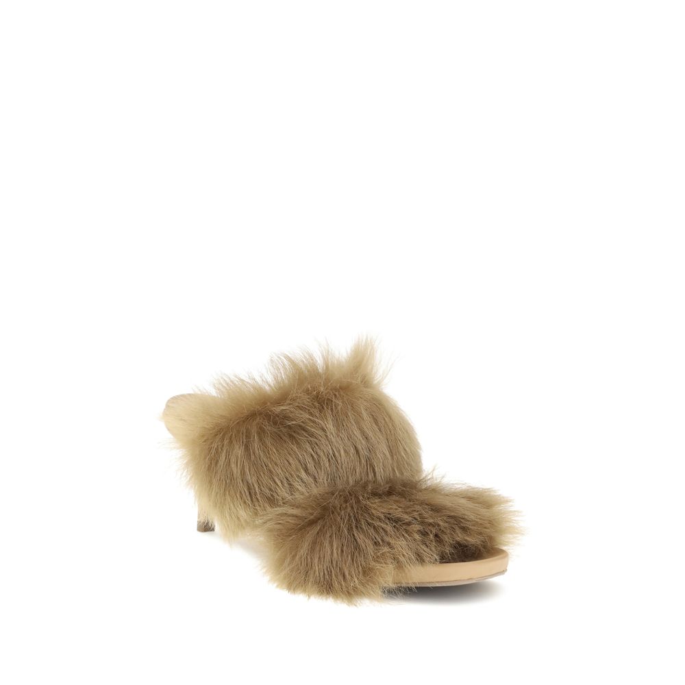 Pedro García Fur-trimmed mules Sandals LUNESCAPE