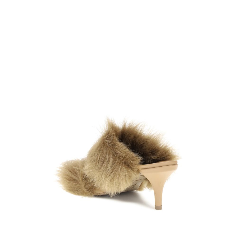 Pedro García Fur-trimmed mules Sandals LUNESCAPE