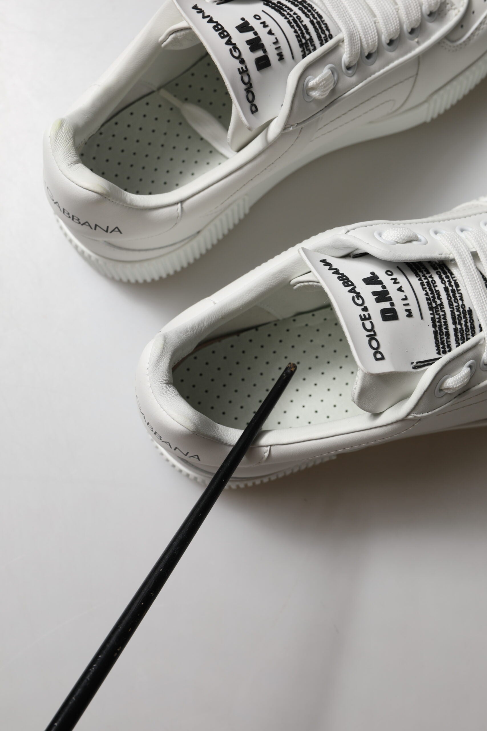 Dolce & Gabbana White Miami Leather Low Top Sneakers Shoes